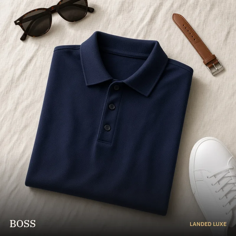 Illustrative scene for BOSS Men’s Passenger Slim-Fit Polo Shirt – not the actual product