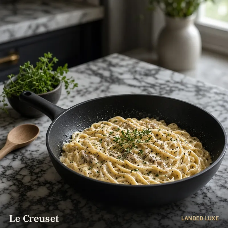 Illustrative scene for Le Creuset Toughened Non-Stick 30cm Sauteuse – not the actual product