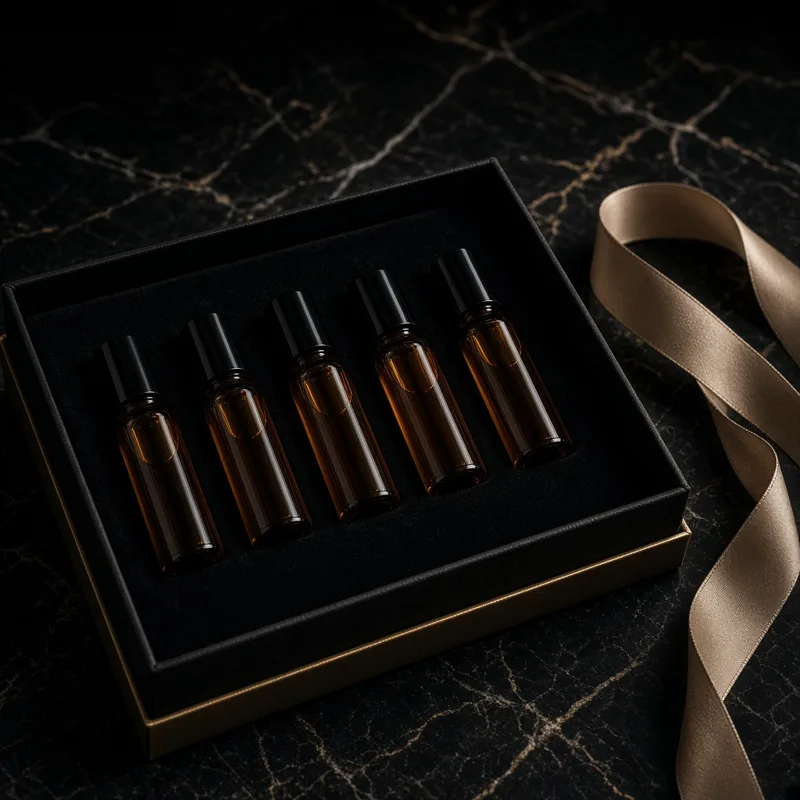 Illustrative scene for Sentier Extrait Set (5 × 1.5ml Extrait de Parfum) – not the actual product