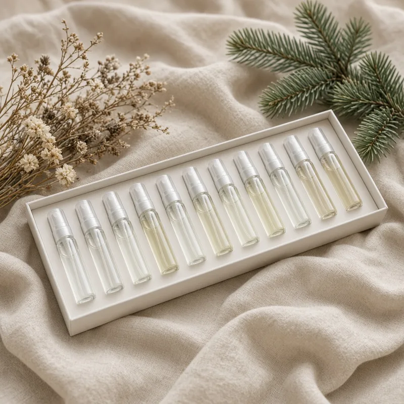 Illustrative scene for Sentier The Scent Library (10 × 1ml) – not the actual product